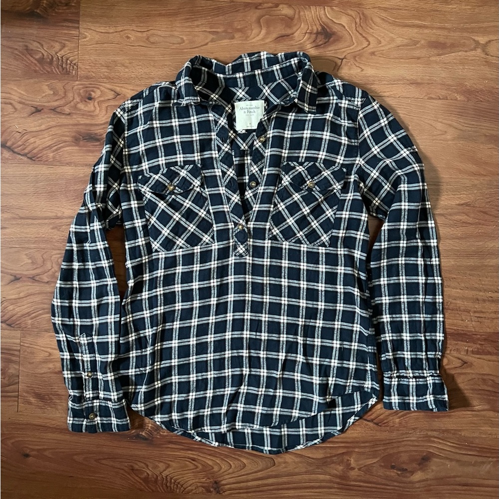 Abercrombie & Fitch Half Button Flannel Size M